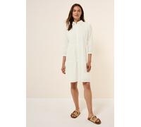 Blusenkleid CECIL, Damen, Gr. XL (44), US-Größen, weiß (vanilleweiß), Web, Obermaterial: 100% Baumwolle; Unterkleid: 100% Baumwolle, unifarben, comfort fit knielang, V-Ausschnitt, Bündchen, Kleider Bl