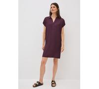 Blusenkleid CECIL, Damen, Gr. XS (36), US-Größen, rot (mulberry rot), Stoff, 88% Viskose, 12% Polyamid, unifarben, comfort fit normal, V-Ausschnitt, abgesteppt, Kleider Blusenkleid, im Hemdblusen-Styl