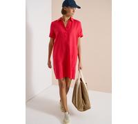 Blusenkleid CECIL, Damen, Gr. XXL (46), US-Größen, fresh rot, Stoff, 100% Leinen, unifarben, normal knielang, ohne Ausschnitt, abgesteppt, Kleider Blusenkleid, aus Leinen (26000062-XXL) fresh rot
