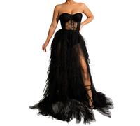 Blusenkleid Damen - Casual Dress Lace Tube Top Sexy Abendkleid Wrapped Dress Kaschierendes Kleid