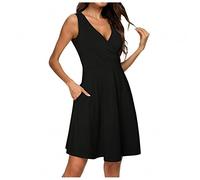Blusenkleid Damen Sale Angebote Blumendruck V-Ausschnitt Strandkleid Minikleid Mädchen meine bestellungen anzeigen Ärmellos Spaghettiträger Ballkleid Cocktailkleid Partykleid Spitzen Spleißen Lan