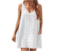 Blusenkleid Damen Sale Angebote Loose T-Shirt Kleid Floral Minikleid Sommerkleider meine bestellungen anzeigen Vintage 50er Ärmellos Cocktail Retro mit Pocket Flared Kleid Kurzarm V-Hals Knielang