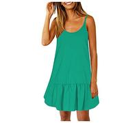 Blusenkleid Damen Sommerkleid Kleider Bohemian ethnischen Kleid Kurze Blumen Frauen bedruckten Stil Strand Swing-Frauenkleid Retro Knielang Strandkleider