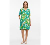 Blusenkleid ETERNA "LOOSE FIT", Damen, Gr. 40, Normalgrößen, grün, 59% Baumwolle, 41% Leinen, Kleider Blusenkleid (62875510-40)