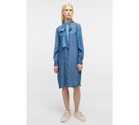 Blusenkleid ETERNA "LOOSE FIT", Damen, Gr. 42, Normalgrößen, schwarz indigo, 100% Lyocell, Kleider Blusenkleid (25847958-42)