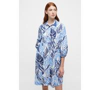 Blusenkleid ETERNA "LOOSE FIT", Damen, Gr. 46, Normalgrößen, indigo, 100% Baumwolle, Kleider Blusenkleid (99010921-46)