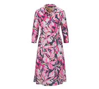 Blusenkleid GOLDNER "Hemdblusenkleid mit Allover-Print", Damen, Gr. 50, N-Gr, pink (pink, marine, gemustert), Obermaterial: 100% Viskose CV., figurumspielend, normales Bündchen, Kleider Blusenkleid, N
