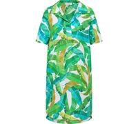 ETERNA LOOSE FIT Kurzarm Blusenkleid hellgrün linen print 7180-40-H328 - LINEN SHIRT 42