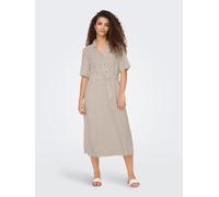 JDY Damen Jdysay 2/4 Midi Shirt Dress WVN Noos, Oatmeal, Small