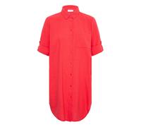 Blusenkleid KAFFE "Hemd KApauline", Damen, Gr. 36, N-Gr, rot (poppy rot), Obermaterial: 100% Baumwolle CO., Blusen Blusenkleid (29678464-36) poppy rot