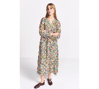 Blusenkleid mit Multicolor-Print 36 ruby glow