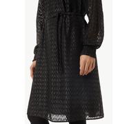 Blusenkleid mit Transparenz-Effekt und Glitzergarn schwarz 36