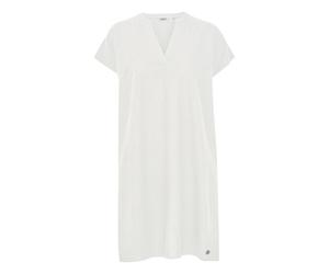 Blusenkleid OXMO "Blusenkleid OXAnette", Damen, Gr. 38, N-Gr, beige (sanftes weiß), Obermaterial: 55% Vinylal PVAL. 45% Viskose CV., Kleider Blusenkleid (34956368-38) sanftes weiß