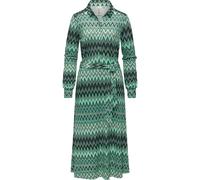 Blusenkleid RAGWEAR "Plantee Print", Damen, Gr. L (40), Normalgrößen, grün, Jersey, Material: 95% Viskose, 5% Elasthan, figurumspielend kniebedeckend, Rundhals, Ärmel ohne Ärmelschlitz, Kleider Blusen