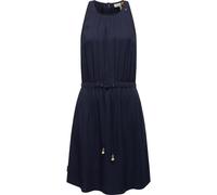 Blusenkleid RAGWEAR "Sanai", Damen, Gr. XS (34), Normalgrößen, blau (navy), 100% Viskose, tailliert ca. Mitte Oberschenkel, Rundhals, Ärmel ohne Ärmelschlitz normaler Saum, Kleider Blusenkleid, stylis