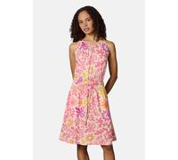 Blusenkleid RAGWEAR "Sanai Print YOUMODO", Damen, Gr. XS (34), Normalgrößen, pink, Material: 100% Viskose, tailliert ca. Mitte Oberschenkel, Neckholder, Ärmel ohne Ärmelschlitz normaler Saum, Kleider