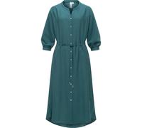 Blusenkleid RAGWEAR "Trea Dress", Damen, Gr. M (38), Normalgrößen, dunkelgrün, Material: 85% Viskose, 15% Polyamid, tailliert ca. Mitte Wade, Rundhals, Ärmel mit Ärmelschlitz normaler Saum, Kleider Bl