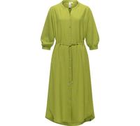 Blusenkleid RAGWEAR "Trea Dress", Damen, Gr. XXL (44), Normalgrößen, grün (hellgrün), Material: 85% Viskose, 15% Polyamid, tailliert ca. Mitte Wade, Rundhals, Ärmel mit Ärmelschlitz normaler Saum, Kle