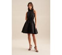 Blusenkleid SEIDENSTICKER, Damen, Gr. XXL(44), Normalgrößen, Halbarm, schwarz, 97% Baumwolle, 3% Elasthan, unifarben, regular fit, Kleider Blusenkleid, 1/2 Uni (14859755-44) schwarz
