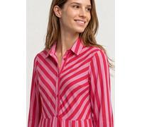 Street One Frauen Maxikleid mit Hemdkragen und Print in Rot, Gr: 44