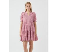 Blusenkleid Y.A.S "YASHOLI SS DRESS S. NOOS", Damen, Gr. L (40), N-Gr, lila (lilas), Web, Obermaterial: 100% Baumwolle, unifarben, V-Ausschnitt, Kleider Blusenkleid, Sommerkleid (78896533-L) lilas