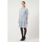 Blusenkleid Y.A.S "YASHOLI SS DRESS S. NOOS", Damen, Gr. S, N-Gr, skyway, Web, Obermaterial: 100% Baumwolle, unifarben, V-Ausschnitt, Kleider Blusenkleid, Sommerkleid (62683438-S) skyway