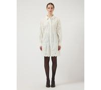 Blusenkleid Y.A.S "YASZIMIA LS SHIRT DRESS S. NOOS", Damen, Gr. 34, N-Gr, star weiß, Web, Obermaterial: 100% Baumwolle, unifarben, loose fit kniefrei, Kleider Blusenkleid, Sommerkleid, loose fit, Baum