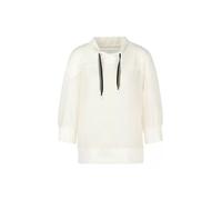 Marc Cain Relaxed Fit Hoodie mit 3/4-Arm in Weiss, Größe 44