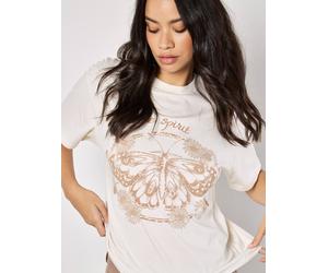 Blusenshirt APRICOT "Kurzshirt", Damen, Gr. L (40), beige (creme), Obermaterial: 100% Baumwolle CO., bedruckt, Tops Blusenshirt (73167505-40) creme