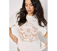 Blusenshirt APRICOT "Kurzshirt", Damen, Gr. XL (42), beige (creme), Obermaterial: 100% Baumwolle CO., bedruckt, Tops Blusenshirt (73167505-42) creme