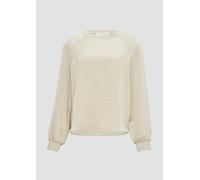Blusenshirt aus Satin mit Rippbündchen 36 Beige 2158758.8058.36