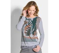 Blusenshirt aus Satin und Viskose-Jersey grün 21