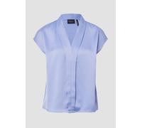 Blusenshirt aus Viskose mit V-Ausschnitt 44 blau 2165815.5328.44