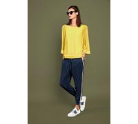 Blusenshirt "Blusenshirt", Damen, Gr. 48/50, gelb, 100% Polyester, Unterteil:5% Elasthan, 95% Viskose, RICK CARDONA BY HEINE, unifarben, Rundhals, Shirts Blusenshirt (31866850-48) gelb