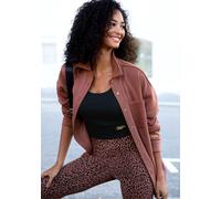 Blusenshirt BUFFALO, Damen, Gr. 40/42, braun, Web, Obermaterial: 60% Baumwolle, 40% Polyester, unifarben, casual, figurumspielend hüftbedeckend, Langarm mit Knopf 1-Knopf-Manschette, Shirts, mit Logos