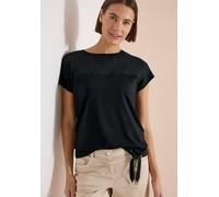 Blusenshirt CECIL, Damen, Gr. XL (44), palm breeze grün, Web, 50% Baumwolle, 50% Modal, unifarben, normal normal, U-Boot-Ausschnitt, abgesteppt, Shirts Blusenshirt, im soften Baumwoll-Mix (41386267-XL