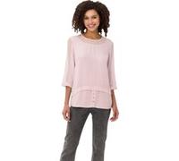 Crepebluse HEINE, Damen, Gr. 38, rosa (hellrosé), 100% Polyester, Besatz:100% Polyester, unifarben, Rundhals, Blusen (50377809-38) hellrosé