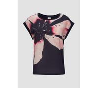 Blusenshirt im Fabricmix mit Pailletten 44 blau|mehrfarbig 2149956.59D1.44