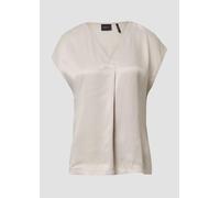Blusenshirt im Fabricmix mit V-Ausschnitt 38 Beige 2164542.8061.38