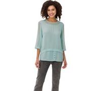 Crepebluse HEINE, Damen, Gr. 46, grün (kalkmint), 100% Polyester, Besatz:100% Polyester, unifarben, Rundhals, Blusen (30816700-46) kalkmint