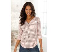 Blusenshirt LASCANA "mit Knopfleiste" Gr. 40/42, rosa (rosé) Damen Shirts (29658024-40) rosé