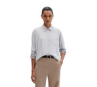 Blusenshirt MARC O'POLO "aus LENZING™ ECOVERO™", Damen, Gr. L, grau horizon, Obermaterial: 94% Viskose, 6% Elasthan, unifarben, loose fit, Shirts Blusenshirt (10610809-L) grau horizon