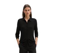Blusenshirt MARC O'POLO "aus LENZING™ ECOVERO™", Damen, Gr. L, schwarz, Obermaterial: 94% Viskose, 6% Elasthan, unifarben, skinny fit, Bündchen, Shirts Blusenshirt (67301731-L) schwarz