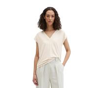 Blusenshirt MARC O'POLO "aus LENZING™ ECOVERO™", Damen, Gr. S, beige (grau silk), Obermaterial: 94% Viskose, 6% Elasthan, unifarben, loose fit, tiefer V-Ausschnitt, normaler Saum, Shirts Blusenshirt (