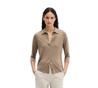 Blusenshirt MARC O'POLO "aus LENZING™ ECOVERO™", Damen, Gr. XS, chalky braun, Obermaterial: 94% Viskose, 6% Elasthan, unifarben, regular fit, normaler Saum, Shirts Blusenshirt (83538055-XS) chalky bra