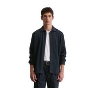 Blusenshirt MARC O'POLO "aus reiner Bio-Baumwolle", Herren, Gr. M, blau (schwarz navy), Obermaterial: 100% Baumwolle, unifarben, Basic, Shirts Blusenshirt (93728550-M) schwarz navy