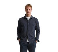 Blusenshirt MARC O'POLO "aus reiner Bio-Baumwolle", Herren, Gr. XL, schwarz navy, Obermaterial: 100% Baumwolle, unifarben, Basic, Shirts Blusenshirt (32533660-XL) schwarz navy