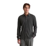 Blusenshirt MARC O'POLO "aus weichem Heavy Jersey", Herren, Gr. XL, dunkelgrau melange, Obermaterial: 100% Baumwolle, unifarben, regular fit, Manschette, Shirts Blusenshirt (68843348-XL) dunkelgrau me