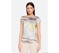 Blusenshirt mit Aufdruck Beige/Grau 48