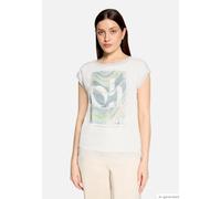 Blusenshirt mit Aufdruck Patch Cream/Green 42